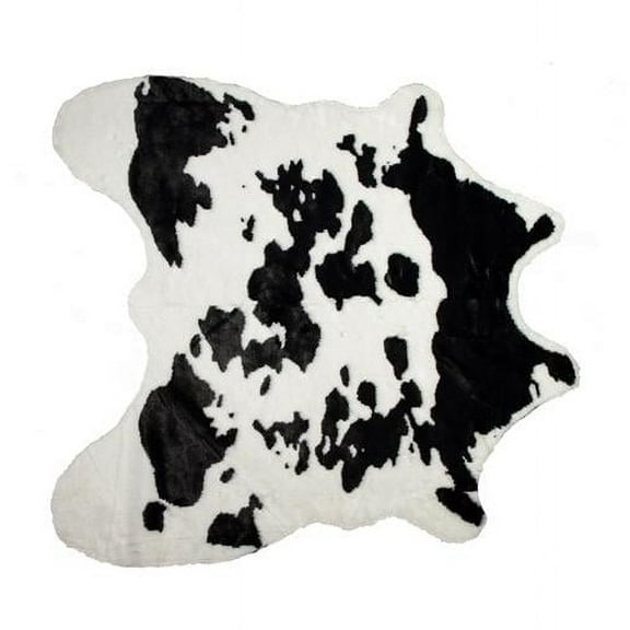 0.25 x 4.25 x 5 in. Faux Hide Rug Sugarland Black & White