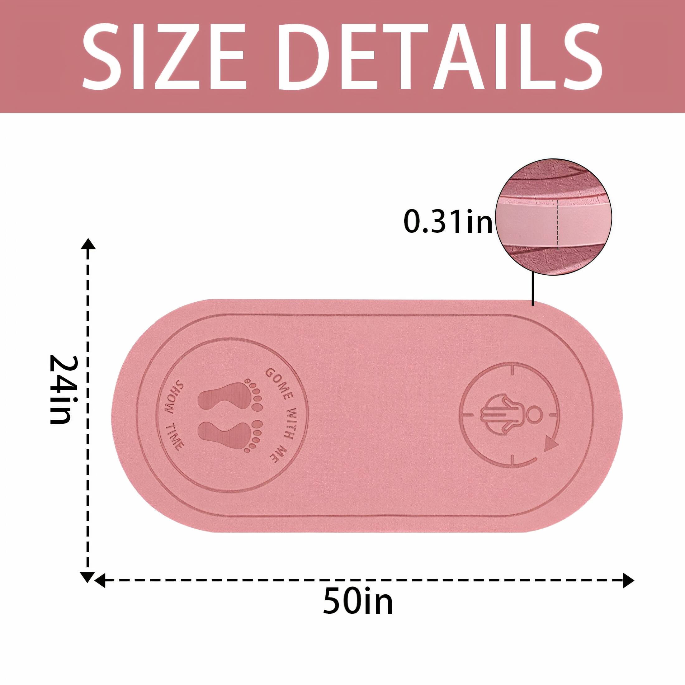 BESTSKY Jump Rope Mat Shock Absorption and Sound Insulation Household Mute Mat Indoor Outdoor Fitness Sports Yoga Mat Pink (50*12.7*0.2")