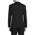 thumbnail image 4 of Nicoletti Mens Suit Slim Fit Two Button 2 Piece Notch Lapel Jacket Ticket Pocket Black Stripe, 4 of 6