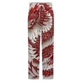 thumbnail image 5 of Red Paper Cut Dragon Art Winter Female Pants Flannel High Waist Women Pants Lady Warm Straight Leg Plush Trousers, 5 of 7