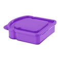 thumbnail image 4 of Caja de sándwich de pan tostado, lonchera bento, soporte reutilizable, portátil con tapa, golosina Violeta, 4 of 9
