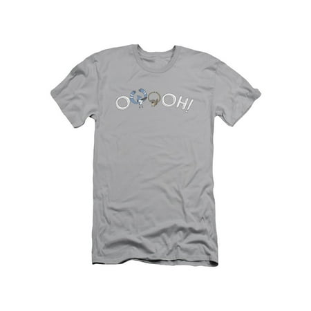 The Regular Show Ooooh T-shirt Silver Adult Unisex 100% Cotton Short Sleeve