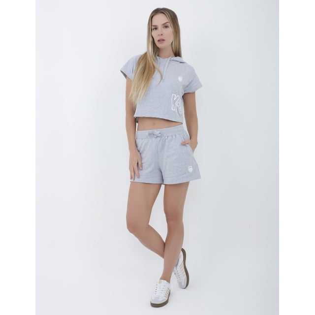 Conjunto Sudadera Sin Mangas y Short K-Swiss Yogi Color Gris