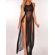 thumbnail image 1 of Lencería sexual multicolor estilo Europa y Estados Unidos Tentación multicolor Encantador sexy Encaje Talla grande Vestido largo Conjunto dividido, 1 of 6
