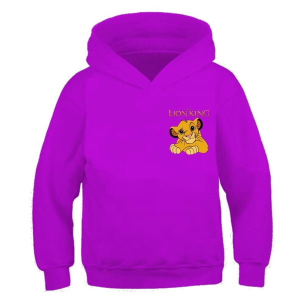 Sudadera de manga larga para niños, sudaderas con capucha con estampado de Simba y El Rey León, ropa informal para bebés y niñas, otoño qym unisex