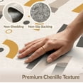 thumbnail image 6 of ODIKA 5'x7' Warm Earth Tones Abstract Design Washable Area Rug Modern Geometric Pattern with Unique Motifs for Small Living Room, Bedroom, Easy Care, Non-Shedding, Pet Friendly, 6 of 7
