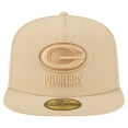 thumbnail image 2 of Men's New Era  Light Beige Green Bay Packers Color Pack A-Frame 59FIFTY Fitted Hat, 2 of 5