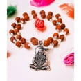 thumbnail image 5 of Kamada Combination of Shri Radhakrishna ji round pendant tulsi mala and exquisite Hanuman rudraksha pendant mala,Spritual Pendant Necklace for Women and Men, 5 of 6