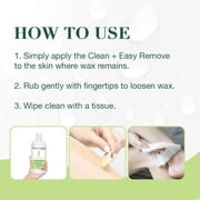 Clean + Easy After Wax Remover Oil with Wheat Germ, Post Wax Cleanser for Skin and Wax Residue, 16 Oz
