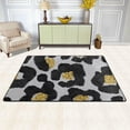 thumbnail image 2 of SKYSONIC 36x24in Leopard Skin Texture Area Rug, Gold and Black Non-Slip Floor Carpet for Indoor Living Dining Room Bedroom, 2 of 7
