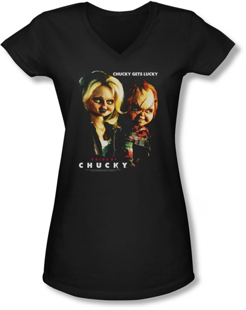 Maglietta Uomo La Sposa Di Chucky "Chucky Gets Lucky" - 100% Cotone - Nera