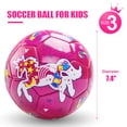 thumbnail image 4 of PLAYZAP Size 3 Soccer Ball for Kids with Pump - Glitter Unicorns Soccer Ball for Girls Boys Kids Outdoor for Ages 4-8 Toddlers Age 3-4 Kids Soccer Balls for 3 4 5 6 7 8-Year-Old Girls, 4 of 12