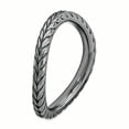 thumbnail image 3 of Sterling Silver Stackable Expressions Polished Black-plate Wave Ring Size 6, 3 of 3