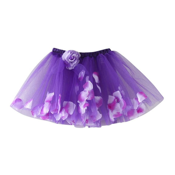 adviicd Skirt for Kids Tutu Skirt Girls Elastic Ballet Dance Skirts 8 Layers Tulle Tutu for Toddler Kid Children (Purple,2-8 Years)