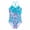 Blue, variant on Usaibhir Girls One Piece Swimsuits Hawaiian Ruffle Swimwear Beach Bathing Suit 4-12 Years