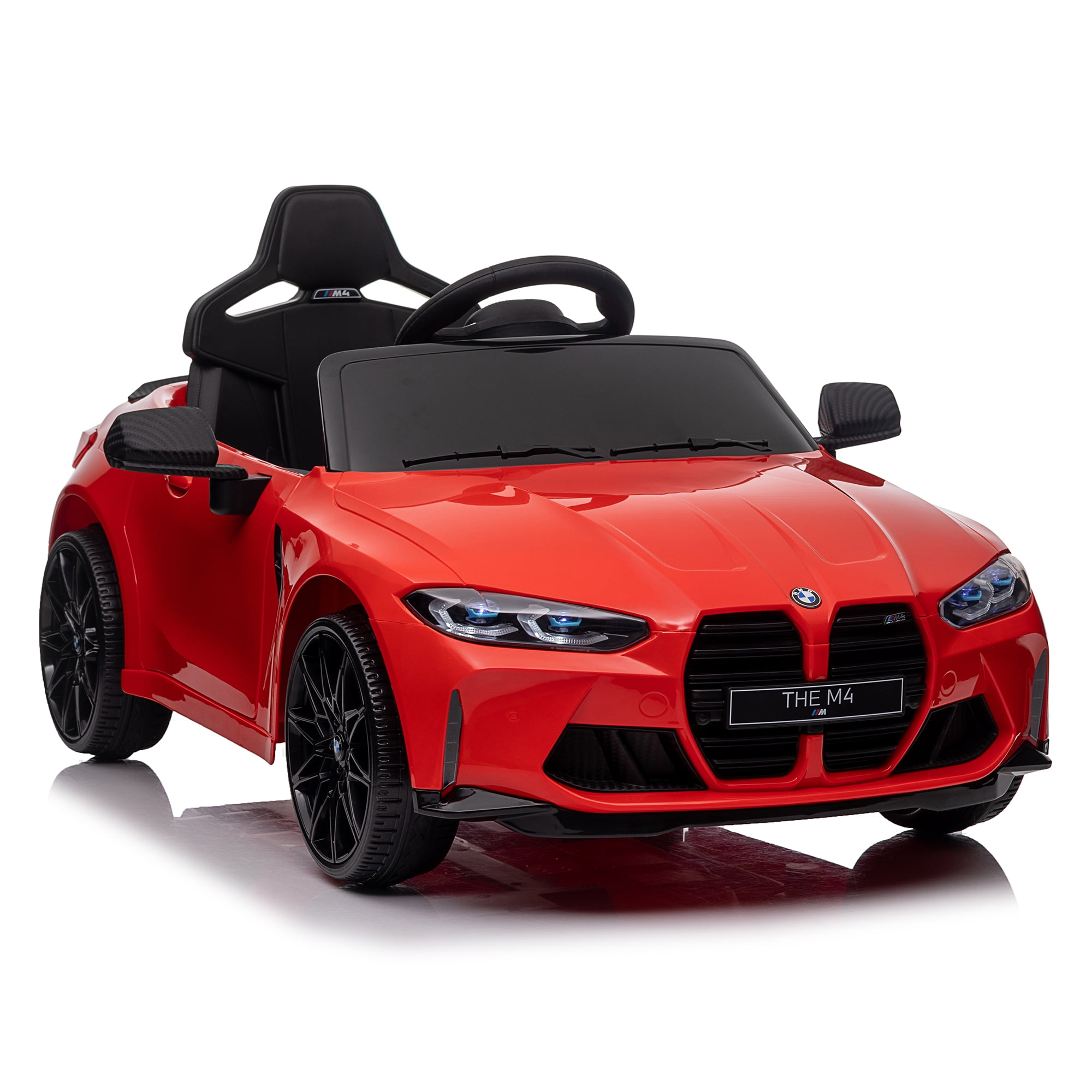 CIPACHO BMW M4 12V Kids Ride On Car with 2.4G Parents Remote Control, Three Speed Adjustable, Electric Car Toy with Power Display, USB, MP3, Bluetooth, Red CIPACHO BMW M4 12V Kids Ride On Car with 2.4G Parents Remote Control, Three Speed Adjustable, Electric Car Toy with Power Display, USB, MP3, Bluetooth, Red