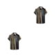 thumbnail image 3 of Qarigey Café Verano Camisas hawaianas cortas Hombres cómodos y modernos Transpirable Peso ligero Fácil de limpiar Casual Type3 NO3, 3 of 6