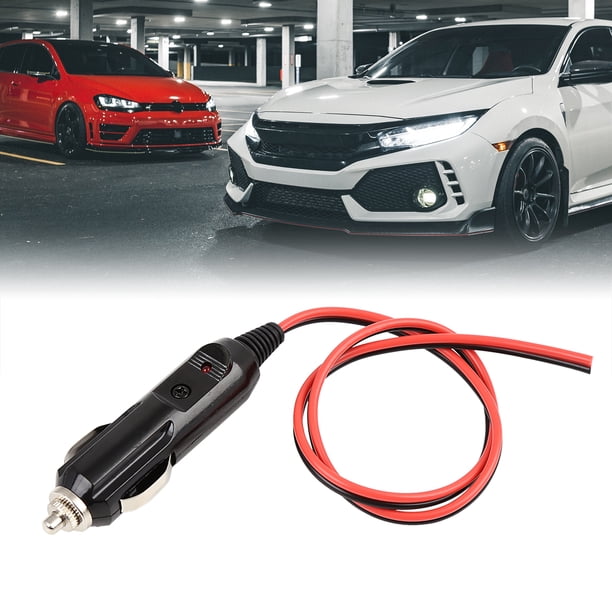 Cable de Alimentación Eléctrica de Enchufe Macho de Encendedor de Cigarrillos 1,5 Pies DC 12V 24V
