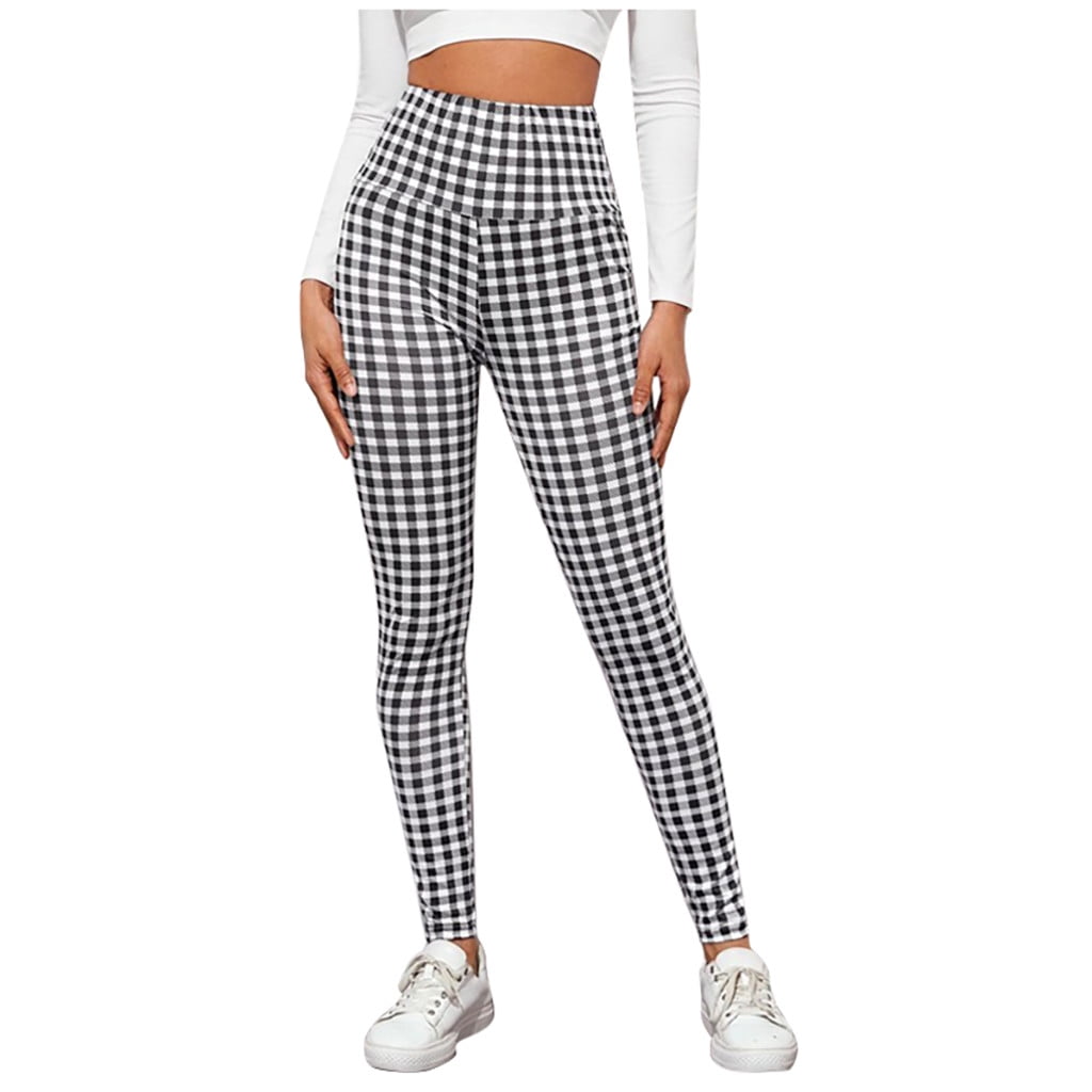 womens plaid jogger pants