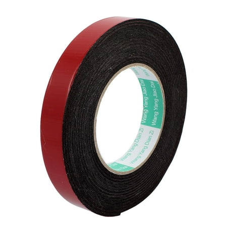 Door Seal 20x2mm Dual-side Adhesive Shockproof Sponge Foam Tape 5M Length Red