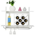 thumbnail image 6 of Gymax Wall Mount Wine Rack w/ Glass Holder & Storage Shelf Organizer Home Decor White, 6 of 9