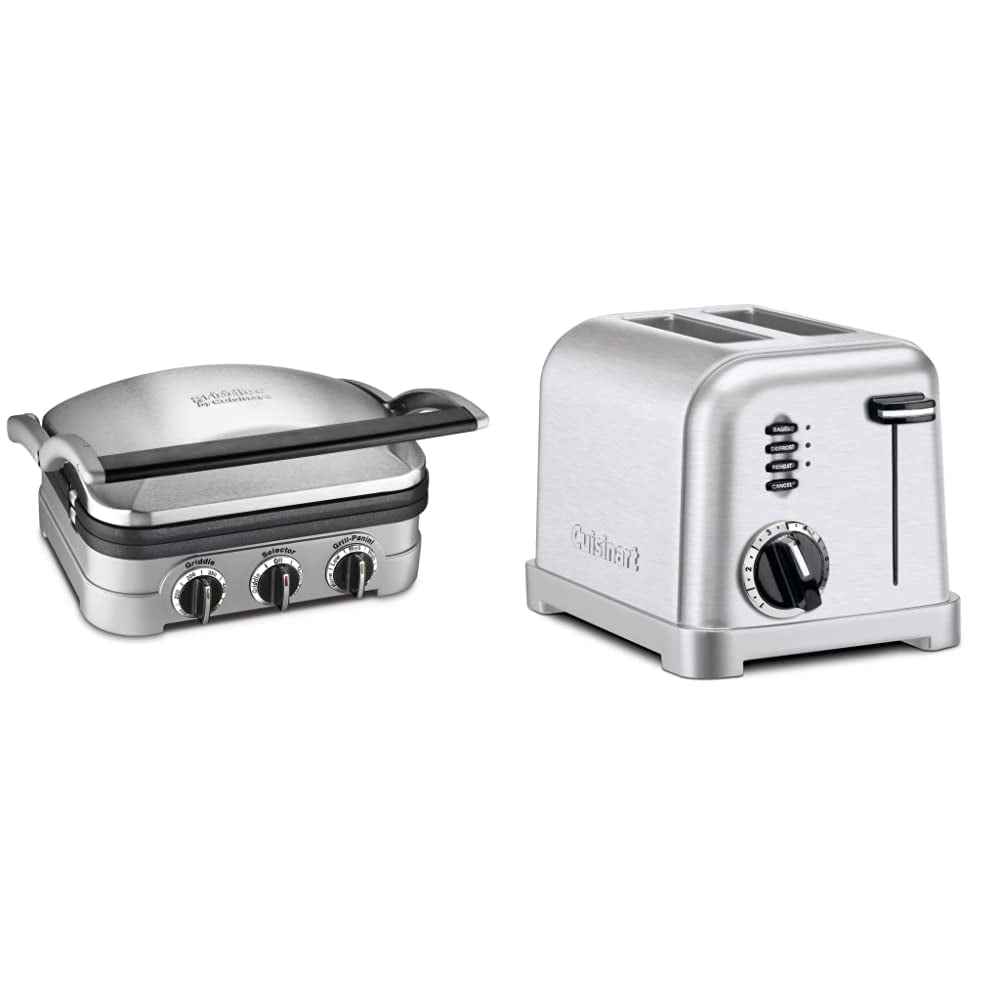 Cuisinart GR-4NP1 5-in-1 Griddler Stainless, Gridder, Brushed Stainless ...