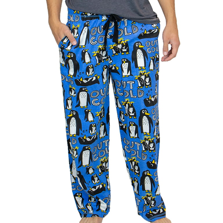 LazyOne Animal Pajama Pants for Men, Male Pajamas, Out Cold