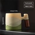 thumbnail image 2 of 2-Oz Ceramic Espresso Cups with Wood Handle for Coffee, Tea, Latte, Gift & Café Use, 2 of 7