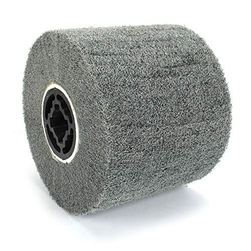 120x100x19mm Non-Woven Abrasive Wire Drawing Polishing Burnishing Wheel Flap Brush for Surface Treatment Stainless Steel, Aluminum, Copper, and More - 400 Grit