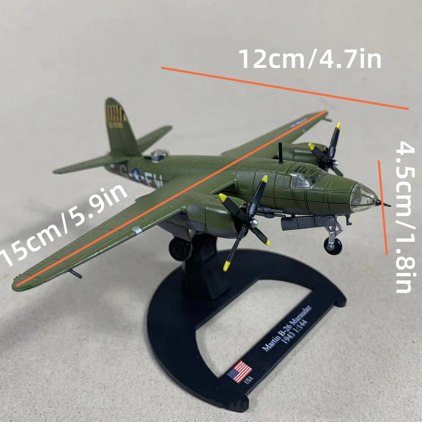 JIAHAOO Martin B-26 Marauder Bomber Model Airplane for Aviation Fans Unique and Memorable Gift Idea