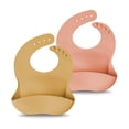 thumbnail image 1 of Set de 2 Baberos para Bebé (+6 Meses) - Amababy - Silicón Flexible con Broche, 1 of 5