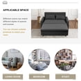 thumbnail image 3 of Liangfu 60 inch Convertible Sofa Bed with Adjustable Backrest, Pull - Out Design & Side Storage, Ideal for Multi - Space Use for Living Room, Bedroom, Study Gray, 3 of 6