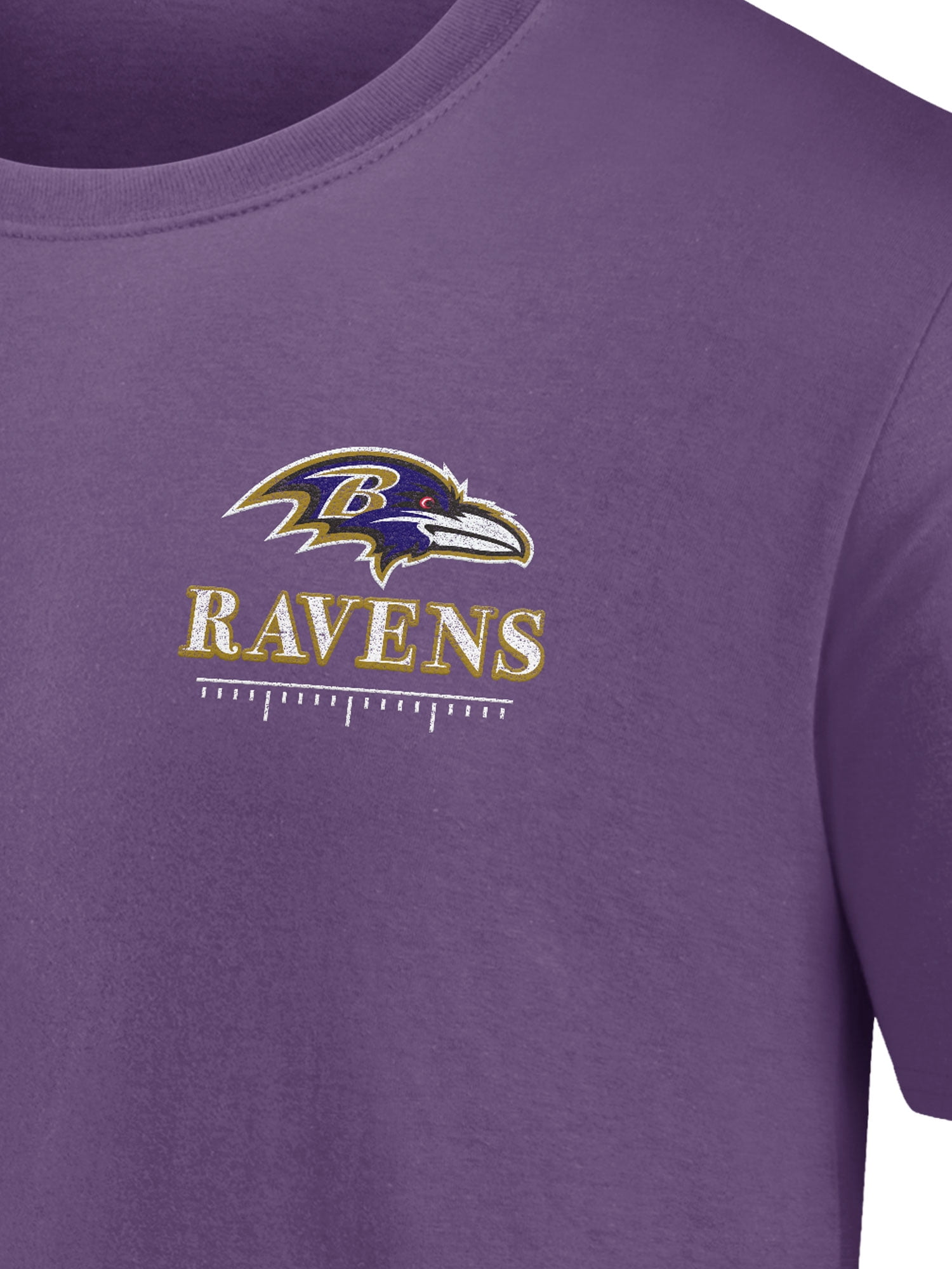 NFL Baltimore Ravens Men's Cotton Faded Purple Short Sleeve T-Shirt