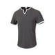 thumbnail image 1 of Blusas y camisas de manga corta con cuello en V para hombre, blusas de moda versátiles con bloques de color y movimiento, blusas de manga corta con cuello en V para hombre, abrigo de poliéster, 1 of 2