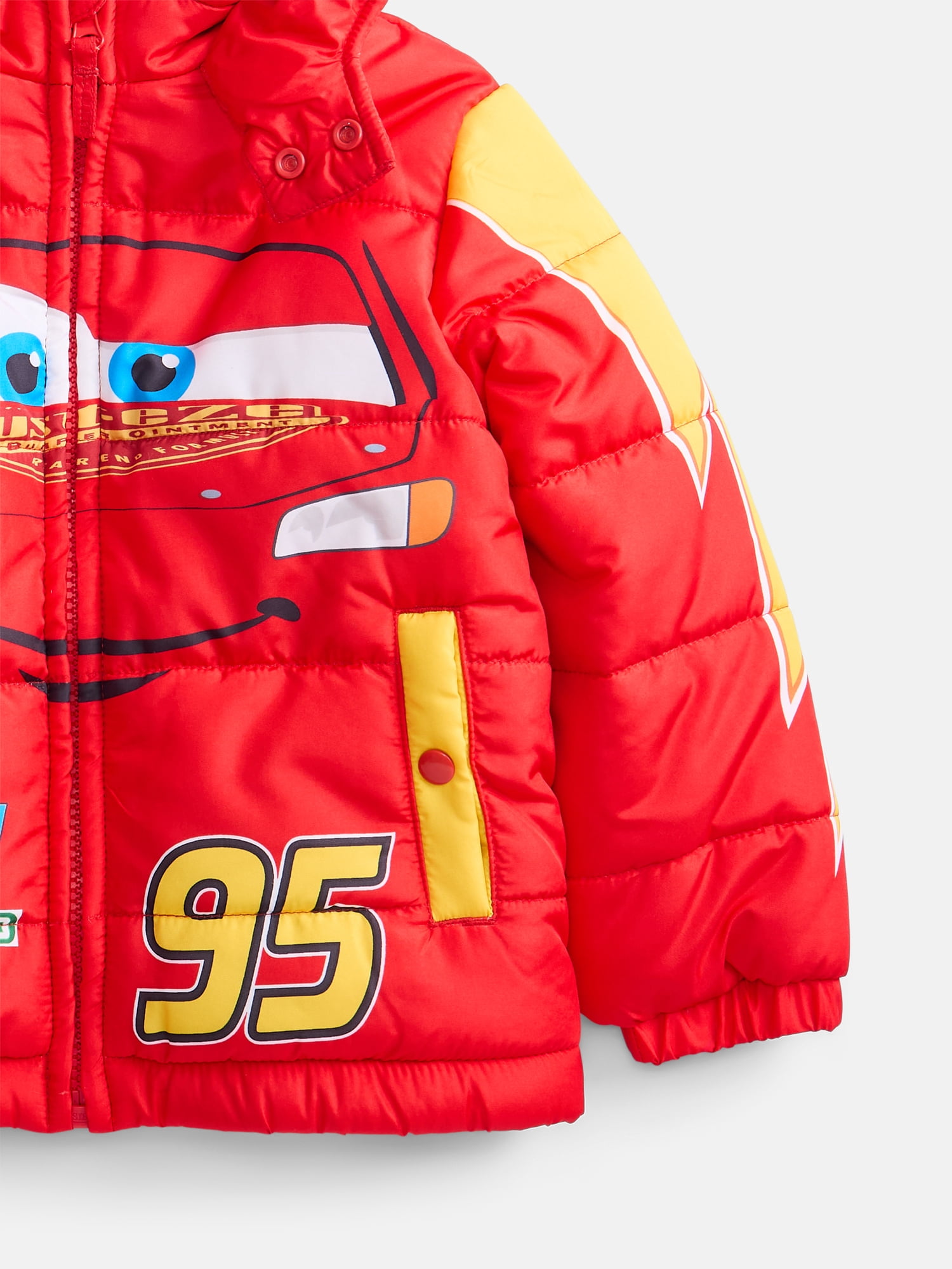 Disney Cars Toddler Boys Heavyweight Puffer Jacket, Sizes 2T-5T