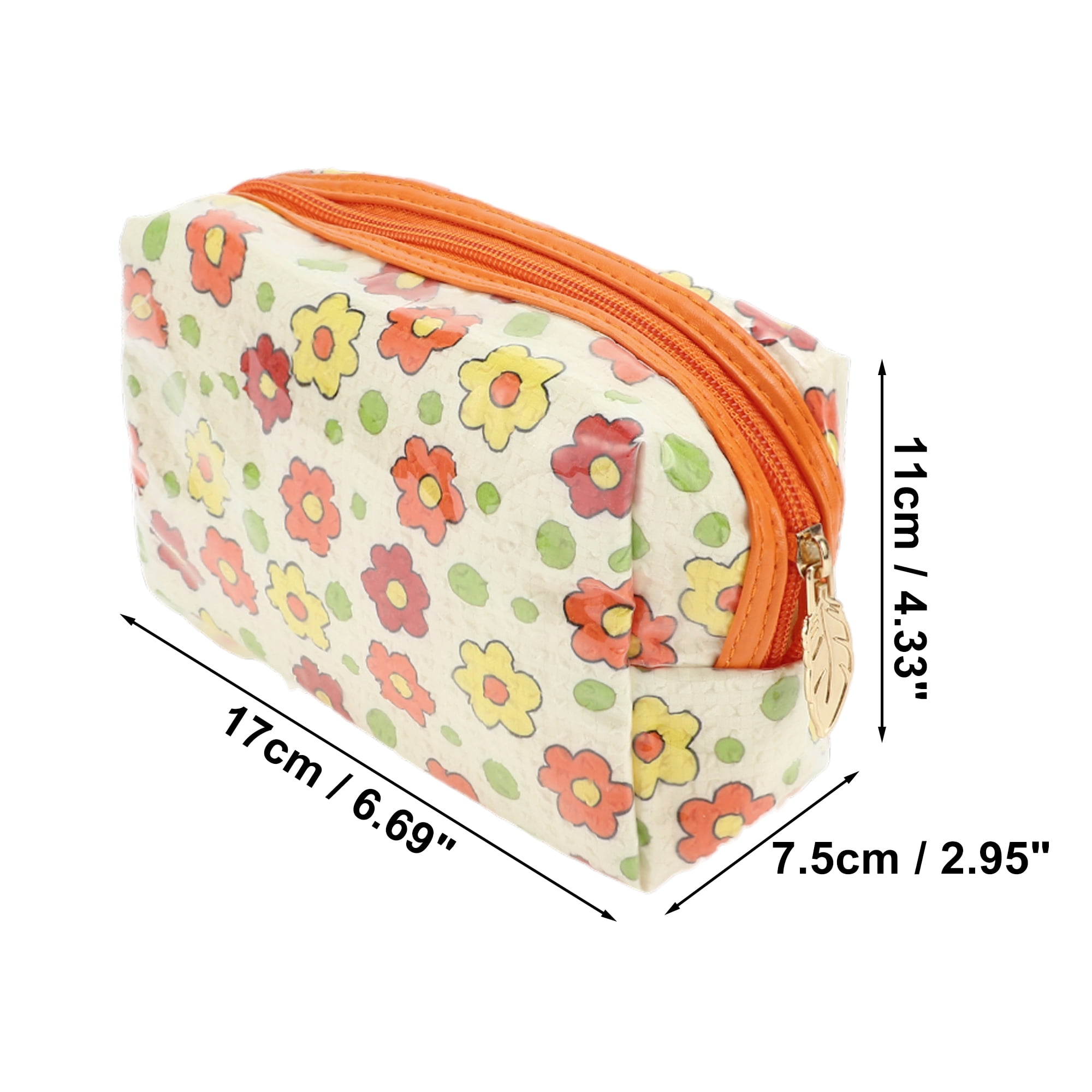 Unique Bargains 1 Pc Women Octagonal Travel Organizer Toiletry Bag Orange