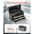 thumbnail image 2 of Caja de herramientas VEVOR Metal 52,07 cm portátil con 3 cajones y cerradura, 2 of 9