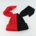 thumbnail image 6 of AWZXDE Winter Hats For Women Cute Crochet Hat With Long Rabbit Ears Color Block Design Warm Knitted Beanie For Leisure Red, 6 of 8
