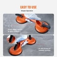 thumbnail image 3 of VEVOR Glass Suction Cup, 4.7" 2 Pack 330 lbs Load Capacity, Vacuum Suction Cup with Aluminum Handle, Heavy Duty Industrial Suction Cup Lifter Tool for Glass, Granite, Tile, Metal, Wood Panel Lifting, 3 of 9