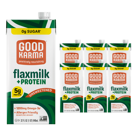Good Karma Flax Milk - Protein - Vanilla - Case of 6 - 32 fl oz