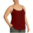 thumbnail image 3 of Fmbrln Womens Plus Size Tank Tops Summer Sleeveless Crew Neck Spaghetti Strap Camisole Shirts Casual Comfy Lightweight Solid Tops, 3 of 7