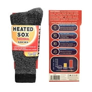 Men's Warm Thermal Socks Heated Sox Reinforced Toe & Heel 2.3 TOG -13F Multi Packs