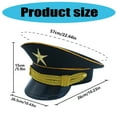 thumbnail image 3 of Styles Patrol Hat Moisture Wicking Lining Lightweight Polyester Polices Officer Hat Prom Event Cosplay Essential, 3 of 8