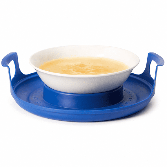 Microwave Caddy, Microwave Plate Holder Dark Blue, Hot Dish Tray, Heat-resistant Cool-touch Handle for Kitchen, Reheat, Home, & More