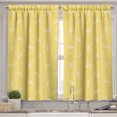 thumbnail image 2 of Ambesonne Floral Valance & Curtain, Soft Tone Small Flowers, 55"x45", White Pastel Yellow, 2 of 7