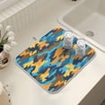 thumbnail image 7 of Ryvnso Camouflage Blue-a1 Dish Drying Mat for Kitchen Countertop 18x24 Large Dish Pad Drainer Rack Dish Sink Mats, 7 of 7