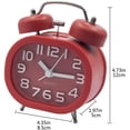 thumbnail image 3 of Alarm Clock Analog Double Bell Alarm Clock, Noiseless Quartz Alarm Clock 3 Inch Analog Alarm Clock Battery Travel Alarm Clock Loud Alarm Children'S Alarm Clock With Night Light, 3 of 7
