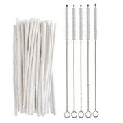 50 PCS Pipe Cleaners with 5 PCS Cleaning Brush for Pipes,Guns,Tobacco Pipe
