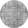 thumbnail image 1 of Ahgly Company Machine Washable Indoor Round Traditional Grey Gray Area Rugs, 3' Round, 1 of 7