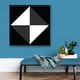 thumbnail image 2 of Cuadro Canvas Pixtreats Tipo Galería Rombo Blanco y Negro 80X80 cm, 2 of 4